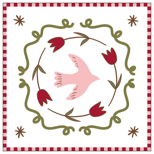 Lot De 20 Serviettes Papier Colombe - 33x33 Cm - Rose