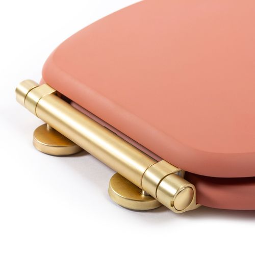 Abattant Wc Frein De Chute Design - 38x48 Cm - Terracotta