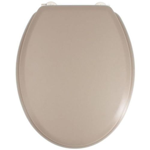 Abattant Wc Duplo Poudre De Bambou Beige Charnières Inox