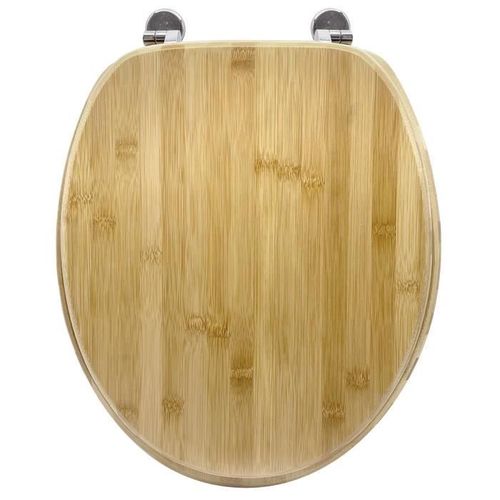 Abattant Pour Wc En Bambou Charnières Métal