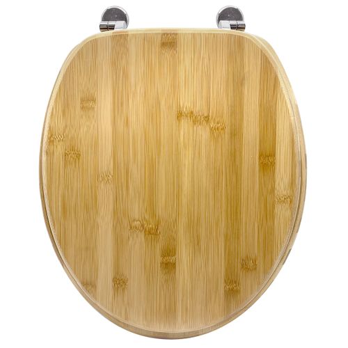 Abattant Pour Wc En Bambou Charnières Métal