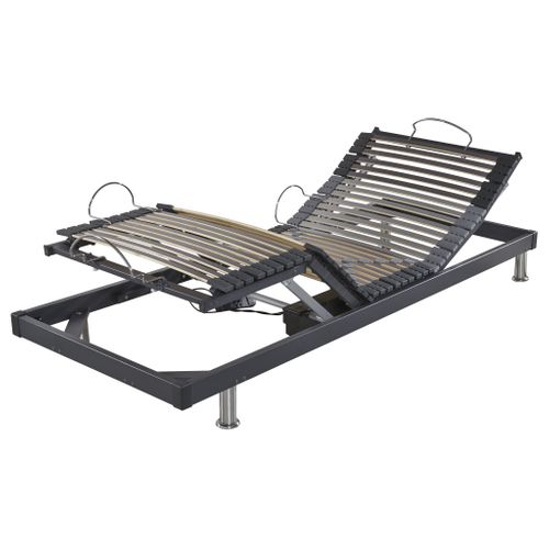Sommier relaxation 90x190 cm EBAC S50 gris anthracite