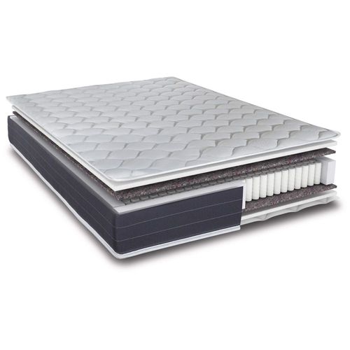 Matelas 140x190 Rhodes - Ressorts Ensachés - Hauteur 24 Cm - Soutien Ferme