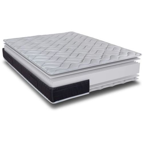 Matelas 160x200 Malta - Mousse - Hauteur 20 Cm - 3 Zones - Soutien Très Ferme