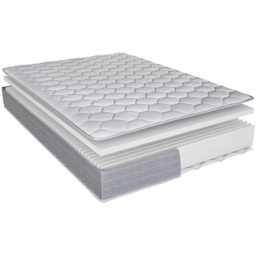 Matelas Mousse 160x200 Madere - Mousse - Hauteur 24 Cm - 3 Zones - Soutien Ferme