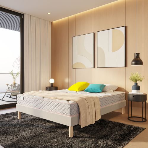 Sommier anthracite 2x90x200cm EBAC PRIMO