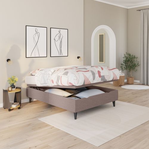 Lit coffre manuel 140x190 cm NUIT FAUBOURG TRIOMPHE 2 truffe