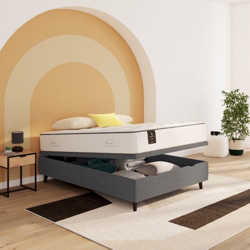 Lit coffre électrique 140x190 NUIT FAUBOURG TRIOMPHE 2 anthracite