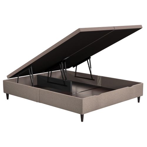 Lit coffre manuel 2x90x200 cm NUIT FAUBOURG TRIOMPHE 2 truffe