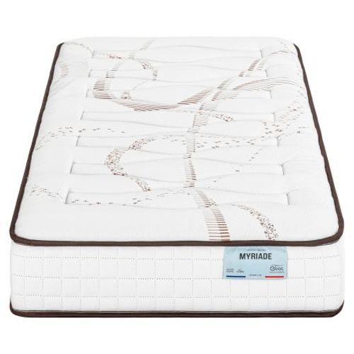 Matelas Latex 90x190 cm LOUXOR - Hauteur 21 Cm - 3 Zones - Soutien Ferme