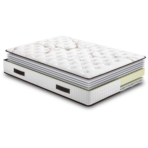 Matelas Latex 160x200 cm LOUXOR - Hauteur 21 Cm - 3 Zones - Soutien Ferme