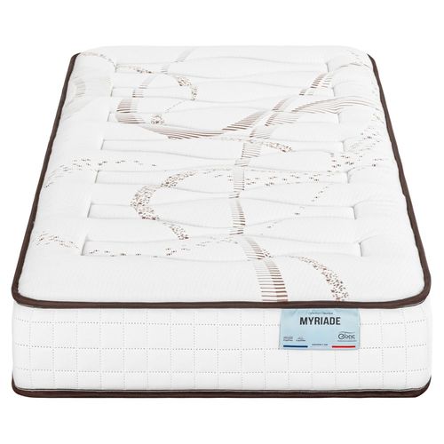Matelas Latex 90x190 cm LOUXOR - Hauteur 21 Cm - 3 Zones - Soutien Ferme