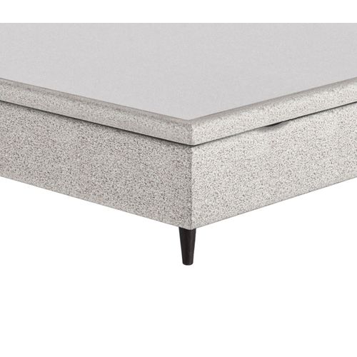 Lit coffre électrique 2x90x200 NUIT FAUBOURG TRIOMPHE 2 gris chiné