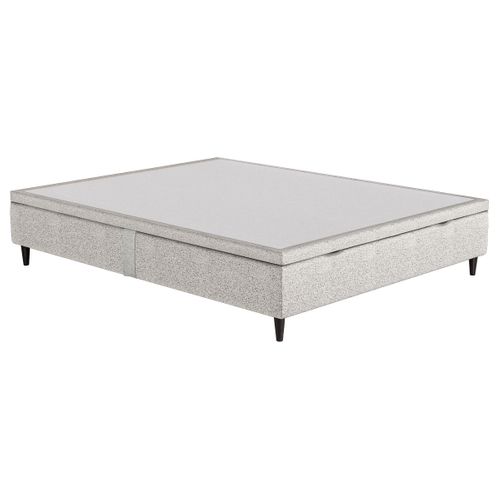 Lit coffre manuel 140x190 cm NUIT FAUBOURG TRIOMPHE 2 gris chiné