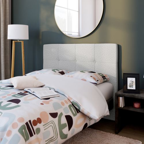 Tête de lit L.150 cm NUIT FAUBOURG LUTECE gris chiné