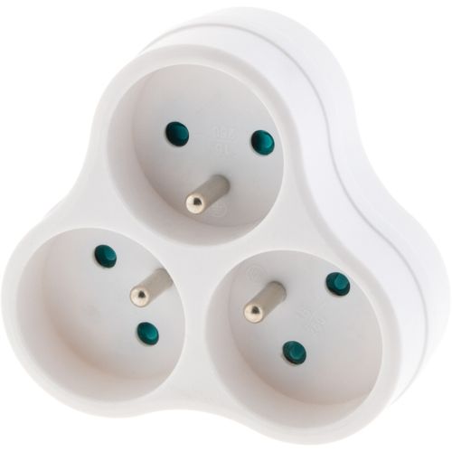 Multiprise Biplite 16a Façade - Blanc - Lébénoïd