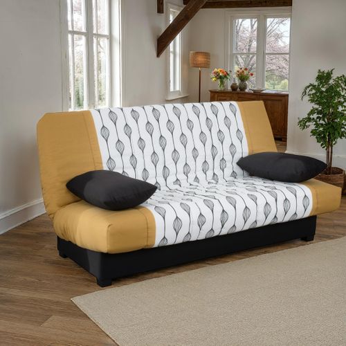 Banquette-lit clic-clac DUNLOPILLO KHARA LATEX 130 cm sans housse
