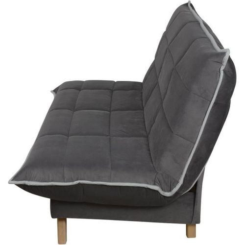 Toundra Clic Clac 3 Places - Matelas  Ep.13 Cm - Mousse Hr 35 Kg/m3 - Tissu Gris - Fabriqué En Franc