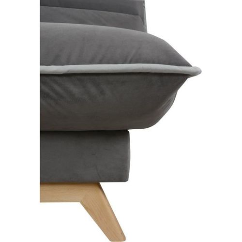 Toundra Clic Clac 3 Places - Matelas  Ep.13 Cm - Mousse Hr 35 Kg/m3 - Tissu Gris - Fabriqué En Franc