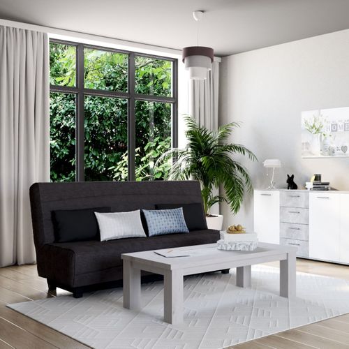 Housse DECO clic-clac 140 cm  Tissu CAPE charbon