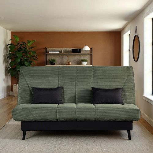 Banquette clic-clac COCON tissu velours vert