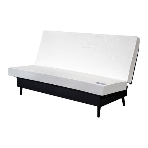 Banquette-lit clic-clac COCON tissu chenillé anthracite