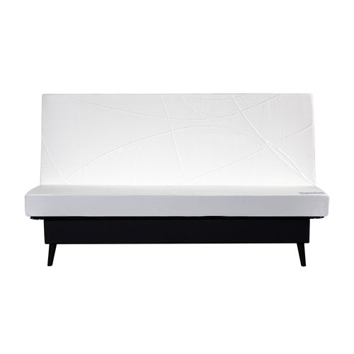 Banquette-lit clic-clac COCON tissu chenillé anthracite