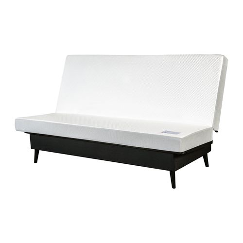 Banquette clic-clac CARESSE tissu velours charbon