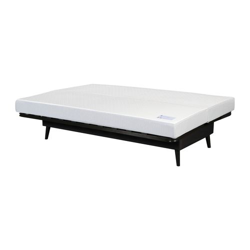 Banquette clic-clac CARESSE tissu velours charbon
