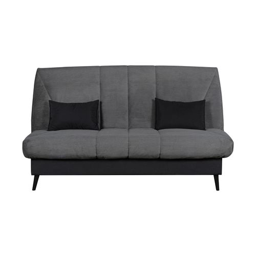 Banquette clic-clac CARESSE tissu velours charbon