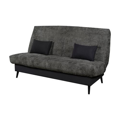 Banquette clic-clac CARESSE tissu chenillé anthracite
