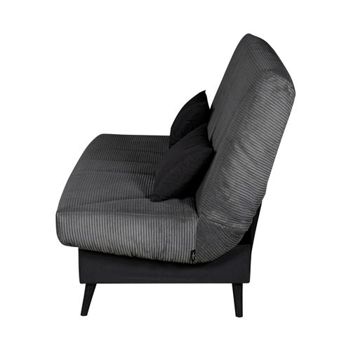 Banquette clic-clac DOUCEUR tissu velours charbon