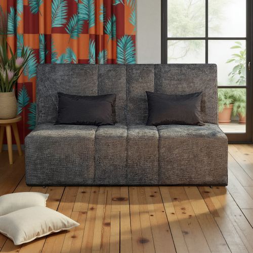 Banquette-lit BZ DOUCEUR tissu chenillé anthracite