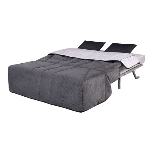 Banquette-lit BZ XL DOUCEUR tissu velours charbon