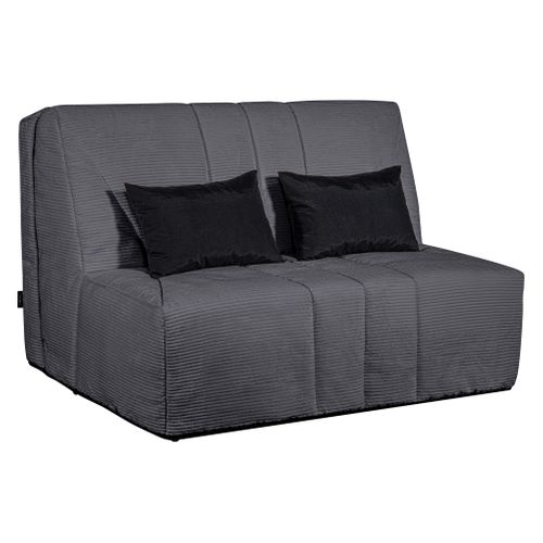 Banquette-lit BZ XL DOUCEUR tissu velours charbon