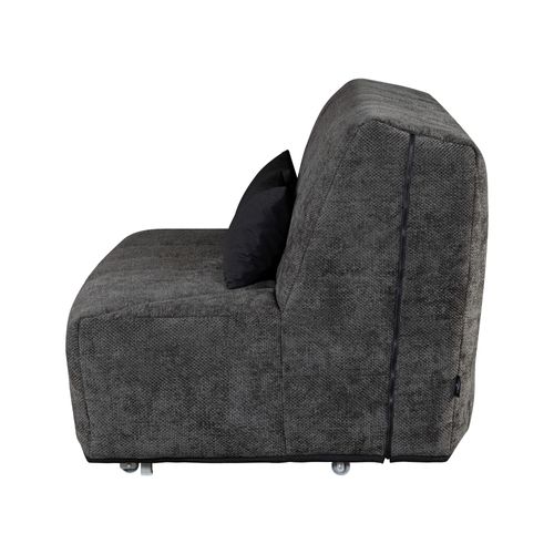 Banquette-lit BZ XL DOUCEUR tissu chenillé anthracite