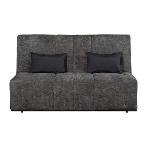 Banquette-lit BZ COCON tissu chenillé anthracite