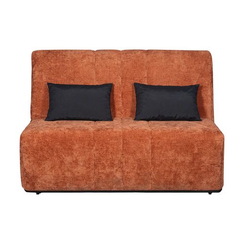 Banquette-lit BZ CARESSE tissu chenillé terracotta