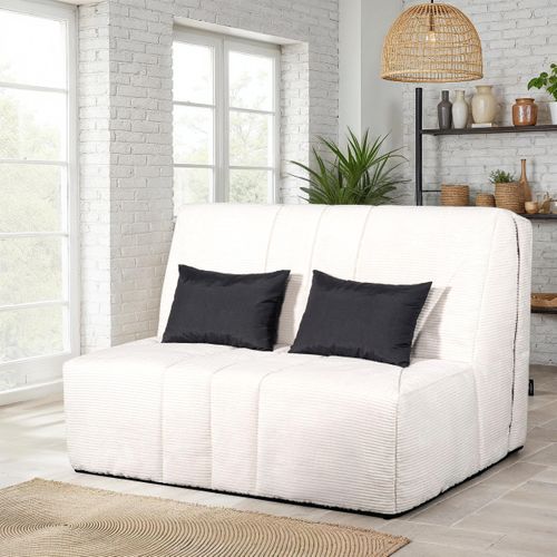 Banquette-lit BZ CARESSE tissu velours beige