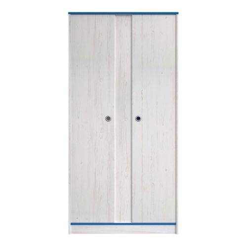 Armoire 2 Portes "cameo" Rose Ou Bleu
