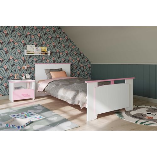 Lit Enfant Beauty 90x200 Cm - Rose/blanc