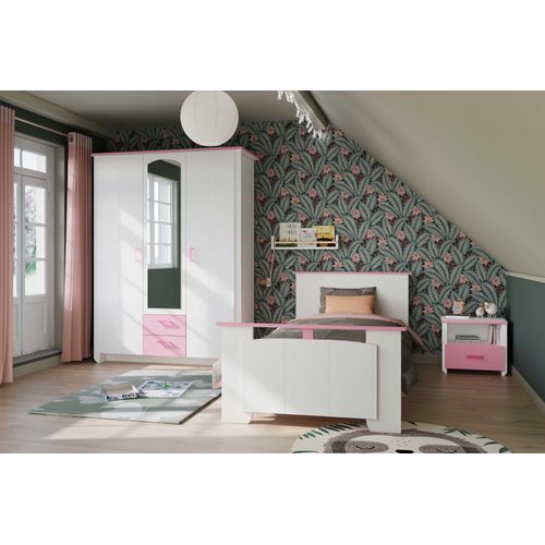 Lit Enfant Beauty 90x200 Cm - Rose/blanc