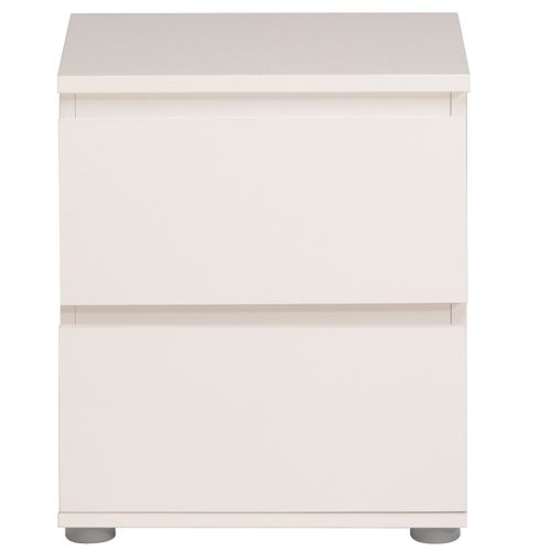 Table De Chevet Nux 2 Tiroirs - Blanc