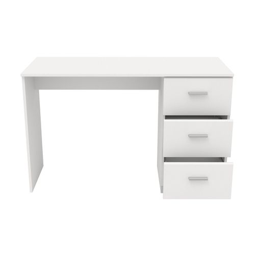 Bureau 3 Tiroirs "max" 120 cm Blanc