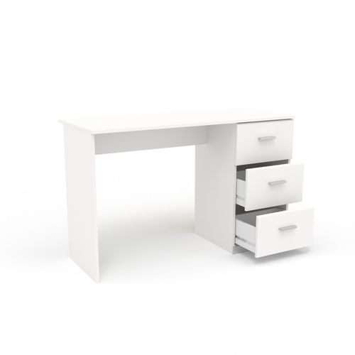 Bureau 3 Tiroirs "max" 120 cm Blanc