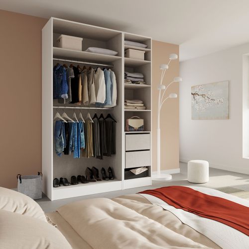 Caisson L100 x P59 x H232 cm Extenso Blanc