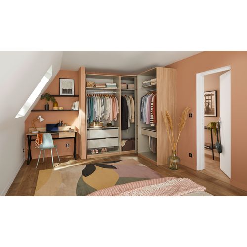 Lot de 2 tablettes 50 cm Extenso Textile lin