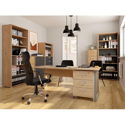 Bibliothèque H.175 cm START UP Imitation chêne