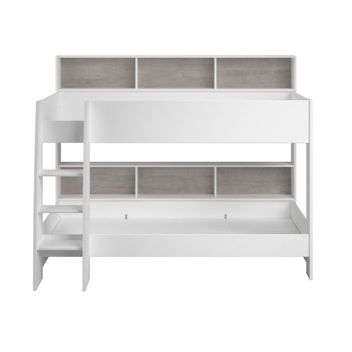 Lit superposé 2x90x200 cm TAYLOR blanc