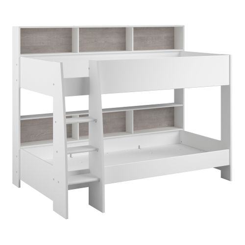 Lit superposé 2x90x200 cm TAYLOR blanc